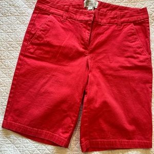 J Crew Bermuda shorts coral size 0